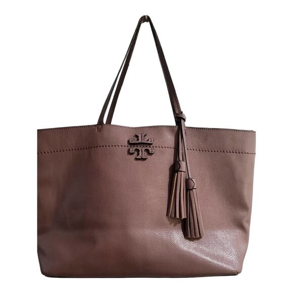 Tory Burch McGraw Pebbled Leather Tote - Picture 3 of 13